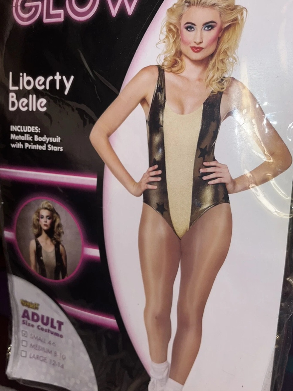 New Netflix Glow Debbie Eagan Liberty Belle Halloween Leotard Costume Small 4